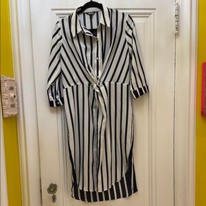 Striped Black and White Project Runway Dress